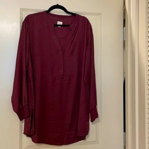 A new day burgundy tunic.  Never worn